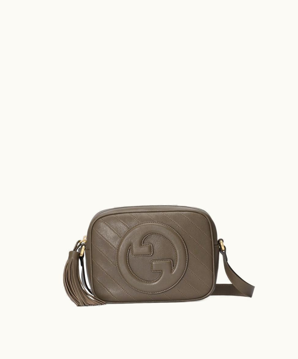 Gucci Gucci Blondie Small Shoulder Bag Brown Leather