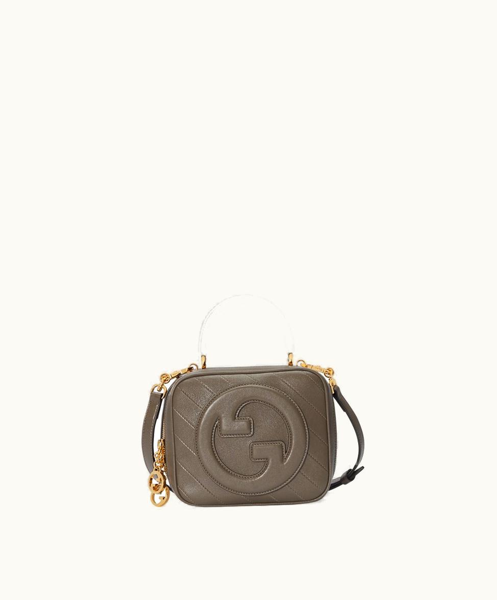 Gucci Gucci Blondie Top Handle Bag Brown Leather