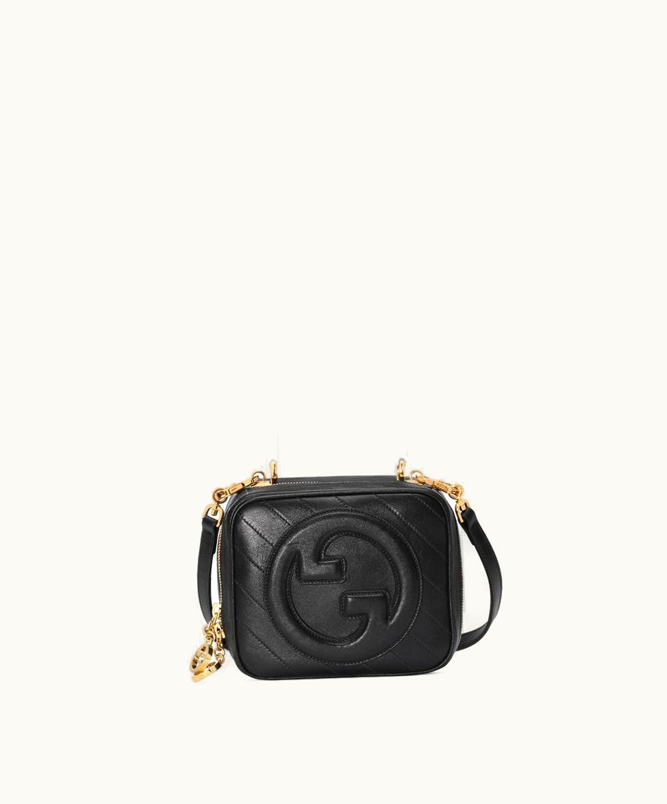 Gucci Gucci Blondie Top Handle Bag Black Leather