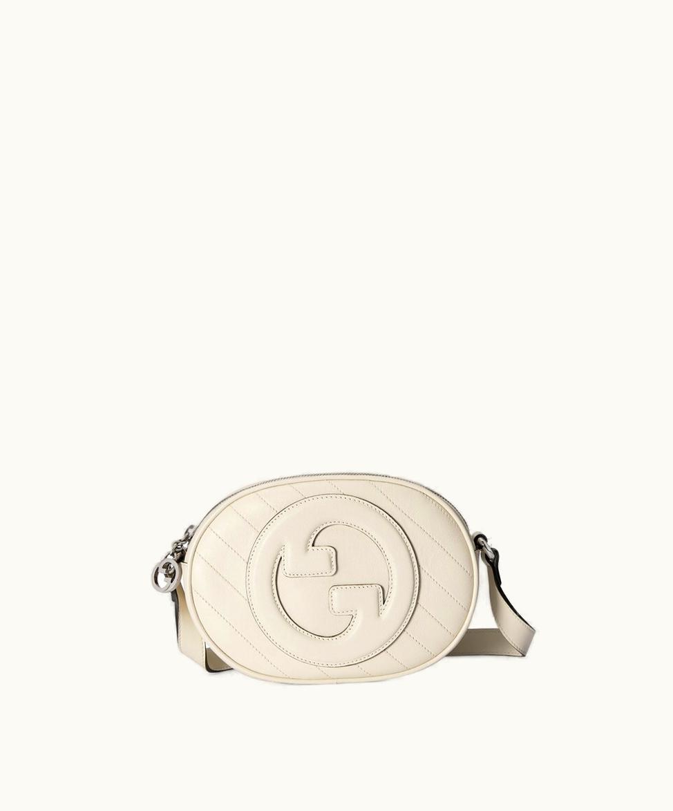 Gucci Gucci Blondie Mini Shoulder Bag White Leather - White Tonal Elegance Mini Shoulder Bag