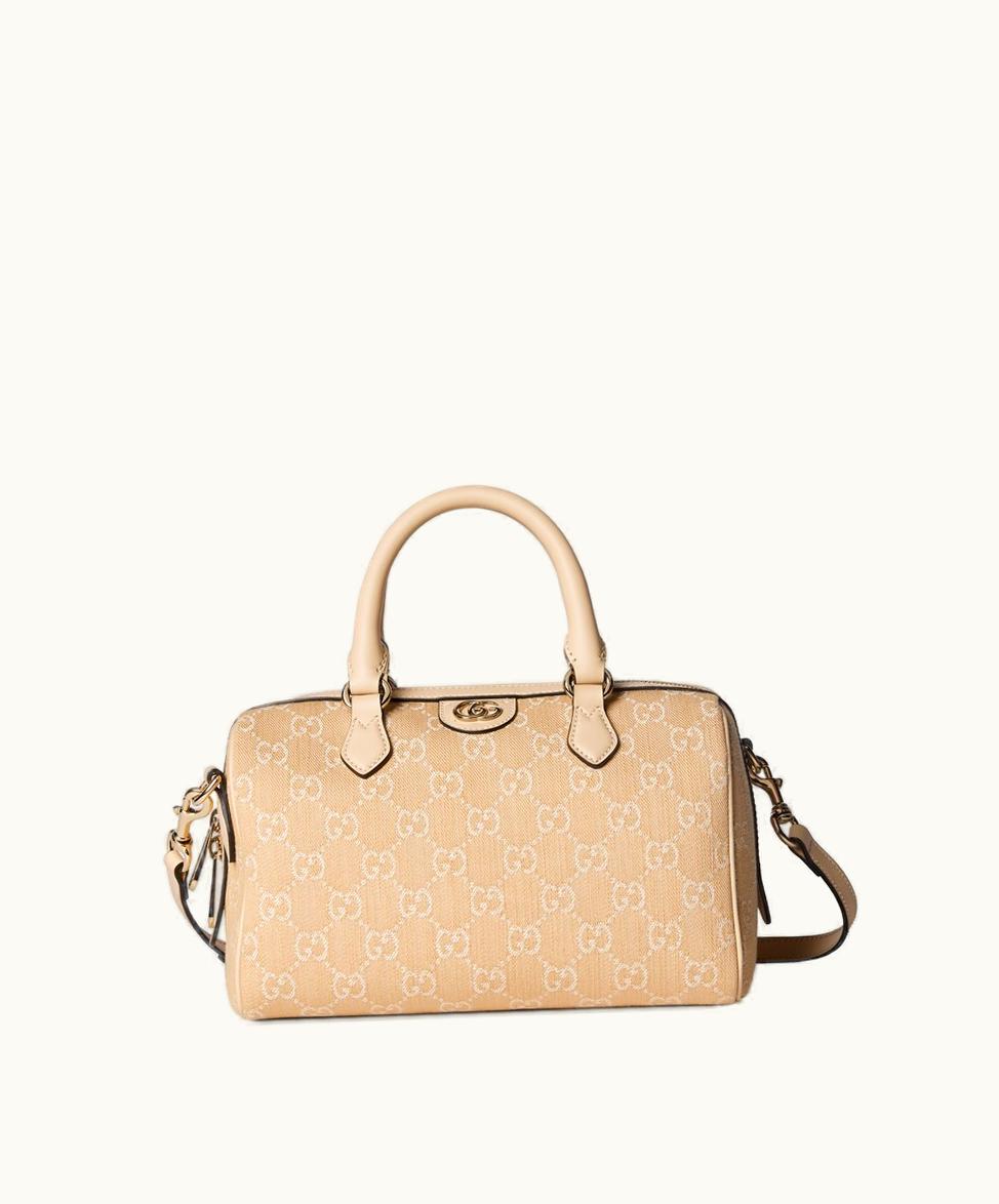Gucci Gucci Ophidia GG Small Top Handle Bag Light Beige Denim