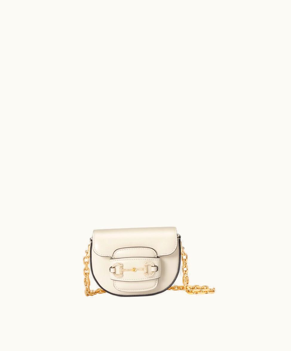 Gucci Gucci Horsebit 1955 Rounded Belt Bag White Leather