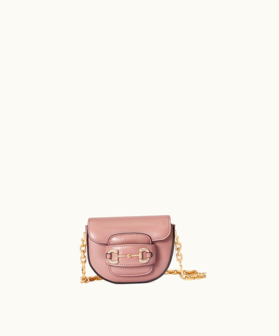 Gucci Gucci Horsebit 1955 Rounded Belt Bag Pink Leather