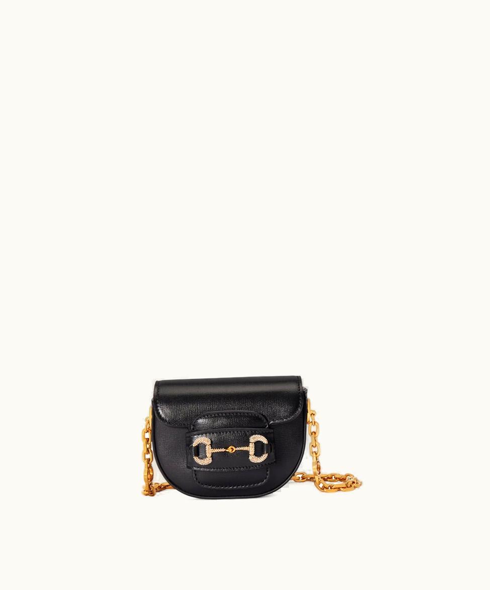 Gucci Gucci 1955 Horsebit Belt Bag Black Leather
