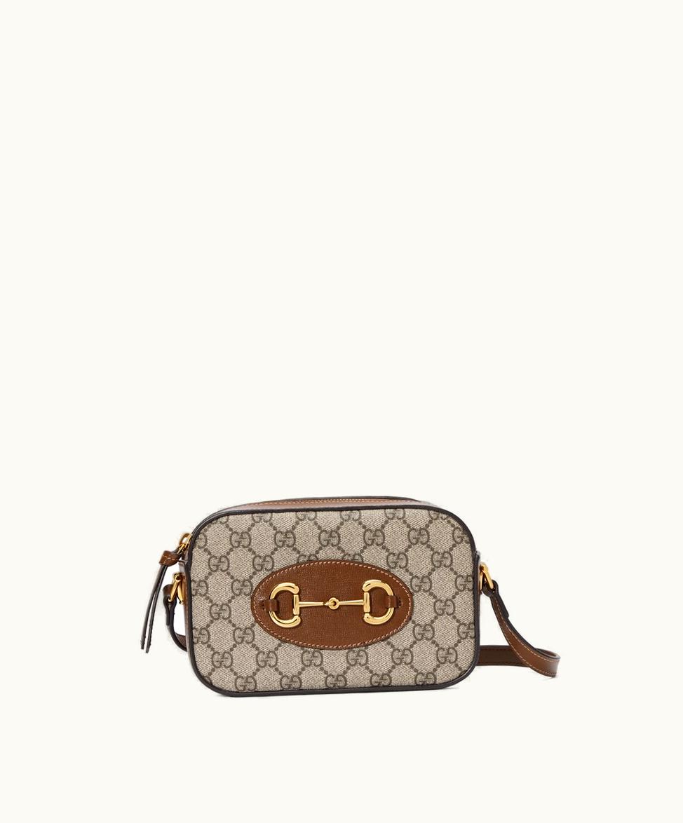 Gucci Gucci Horsebit 1955 Small Shoulder Bag Beige And Ebony Supreme
