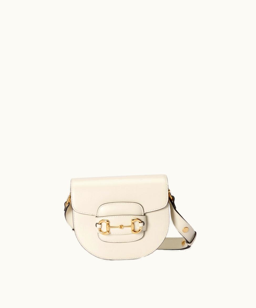 Gucci Gucci Horsebit 1955 Mini Rounded Bag White Leather