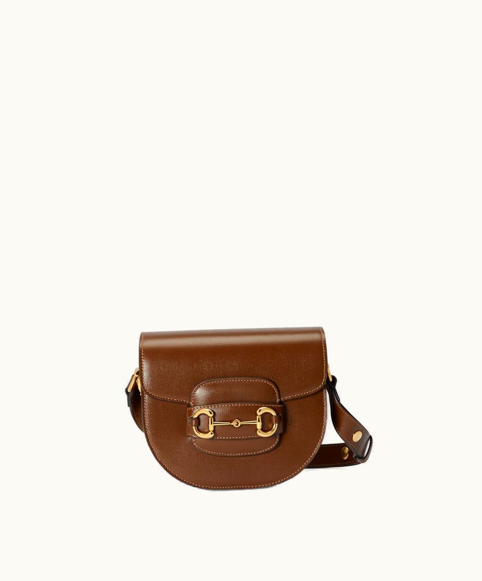 Gucci Gucci Horsebit 1955 Mini Rounded Bag Brown Leather