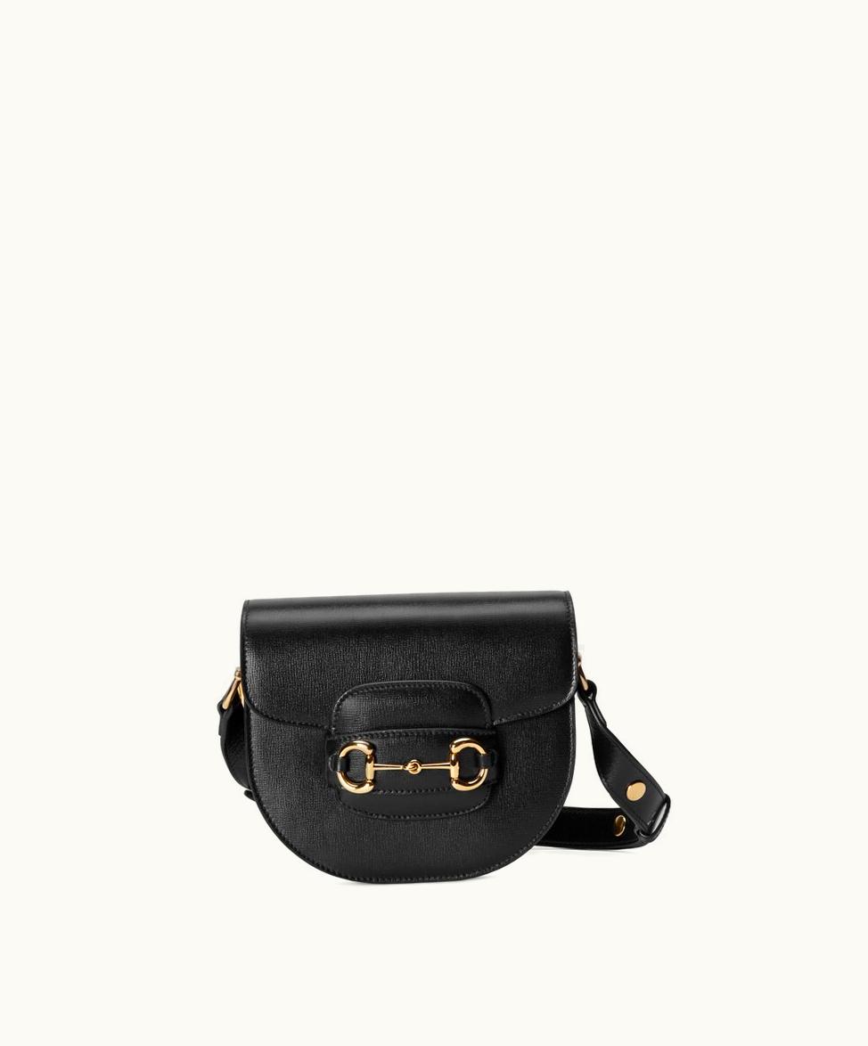 Gucci Gucci Horsebit 1955 Mini Rounded Bag Black Leather