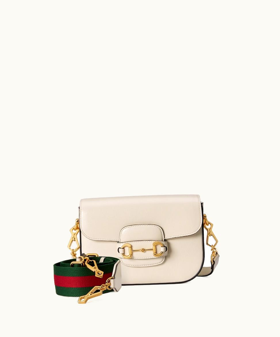 Gucci Gucci Horsebit 1955 Mini Bag White Leather Compact Mini Bag White