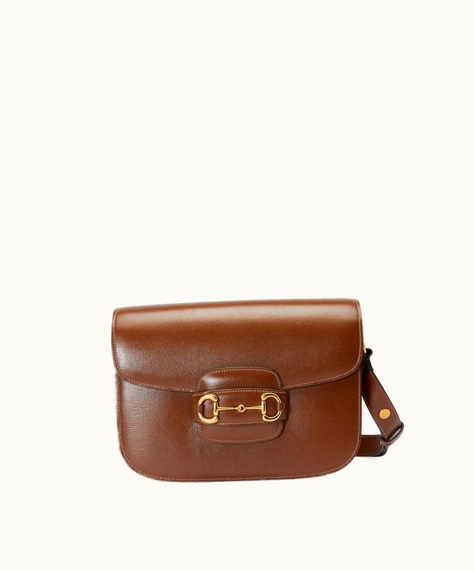 Gucci Gucci Horsebit 1955 Shoulder Bag Brown Leather