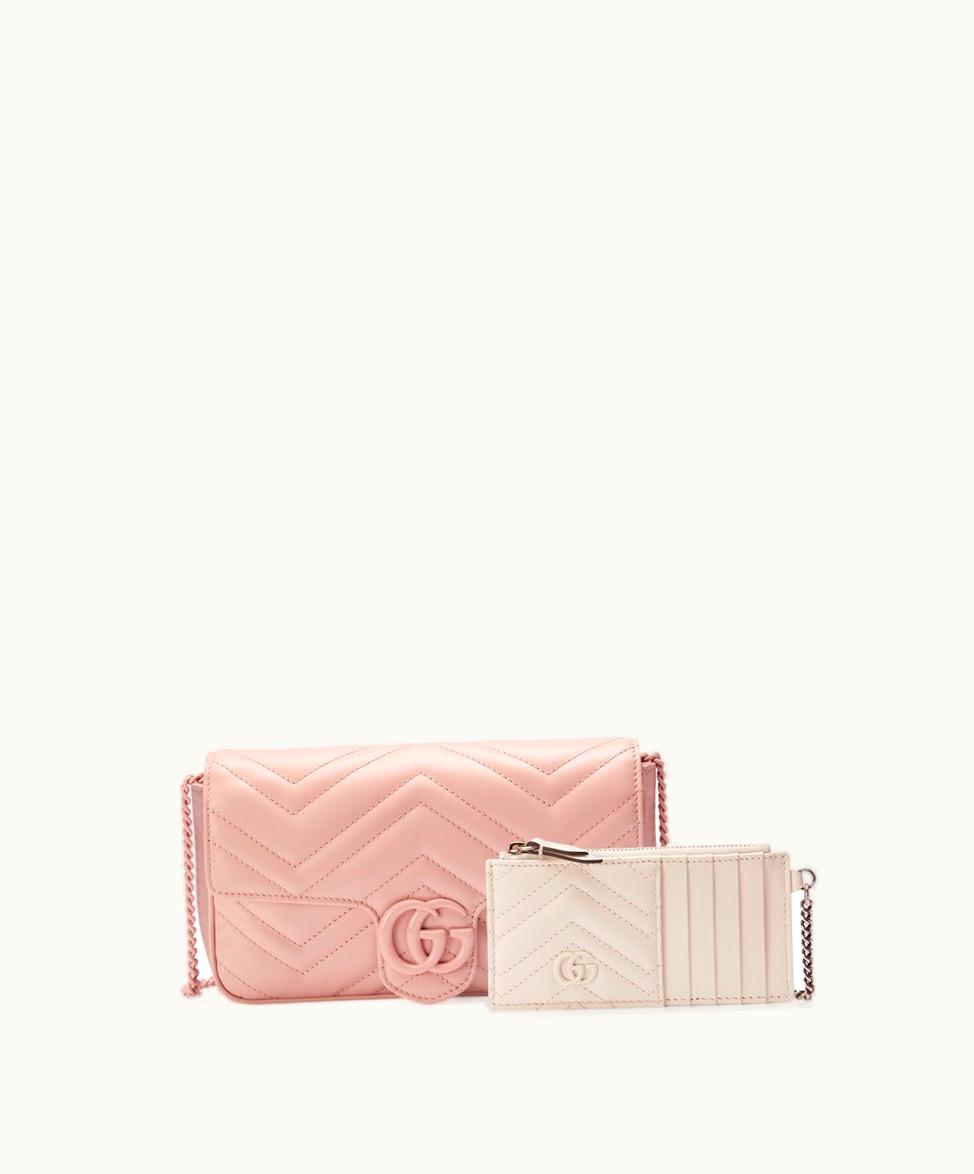 Gucci Gucci GG Marmont Mini Bag Light Pink Leather