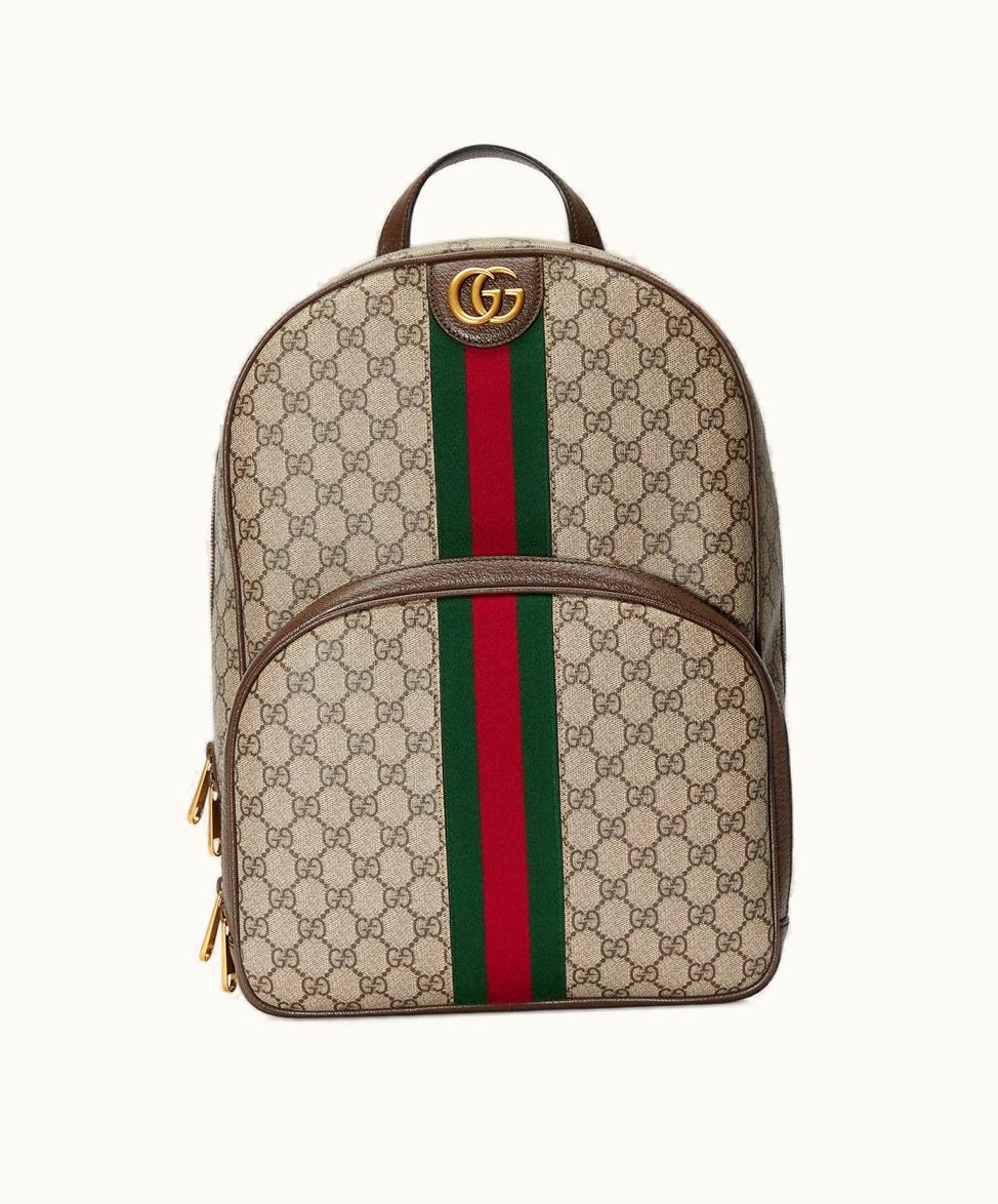 Gucci Gucci Ophidia GG Backpack Beige And Ebony GG Supreme