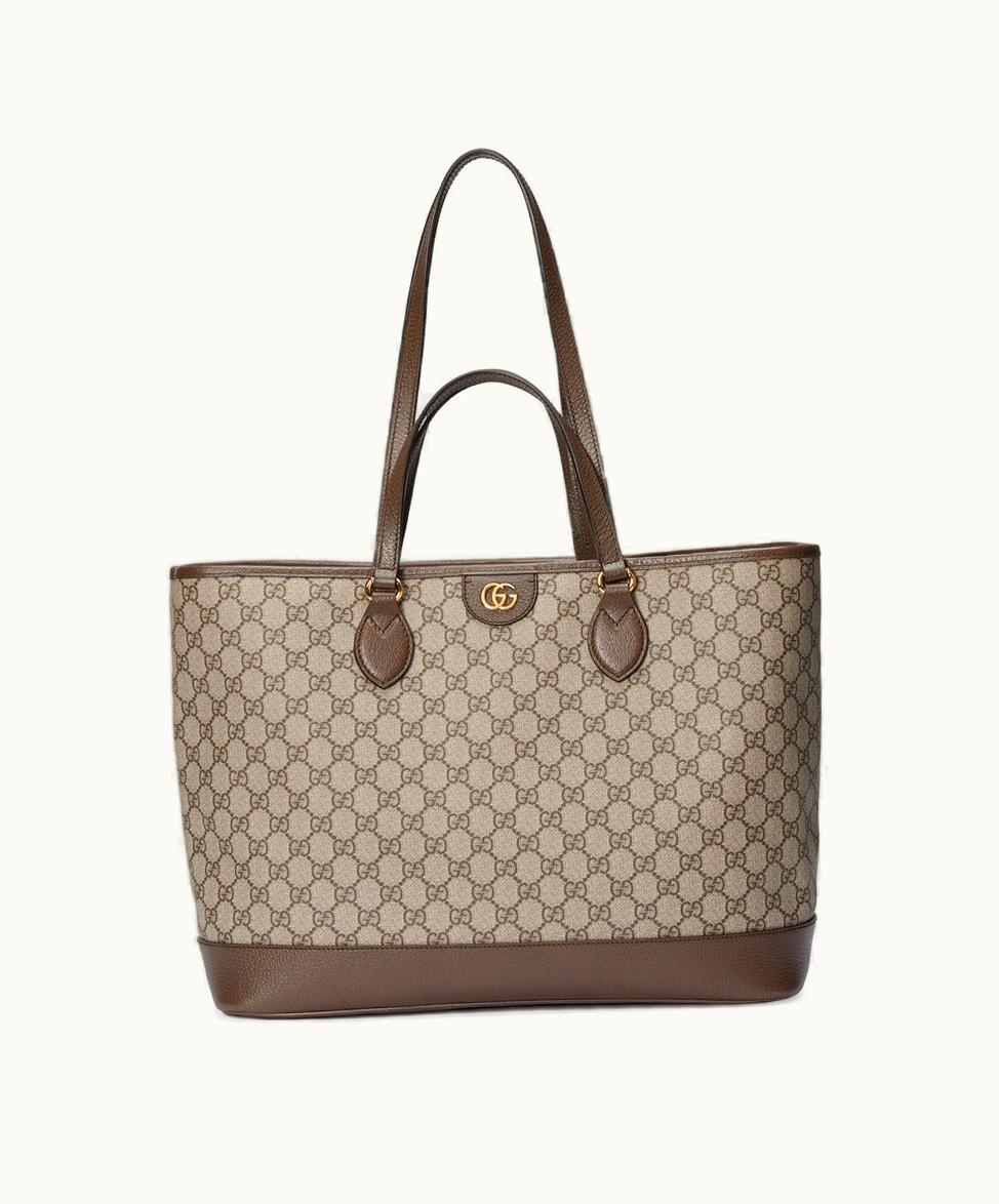 Gucci Gucci Ophidia Transformable Tote Bag Beige And Ebony Supreme