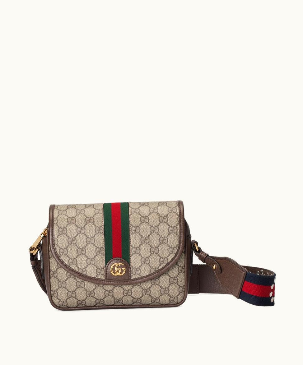 Gucci Gucci Ophidia GG Small Shoulder Bag Punk Stud Beige And Ebony GG Supreme