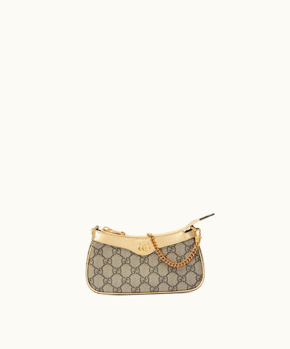 Gucci Gucci Ophidia Mini Bag Beige And Ebony Supreme 764960KAAAH9746