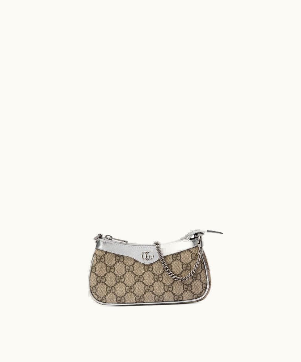 Gucci Gucci Ophidia Mini Bag Beige And Ebony Supreme 764960KAAAI9747