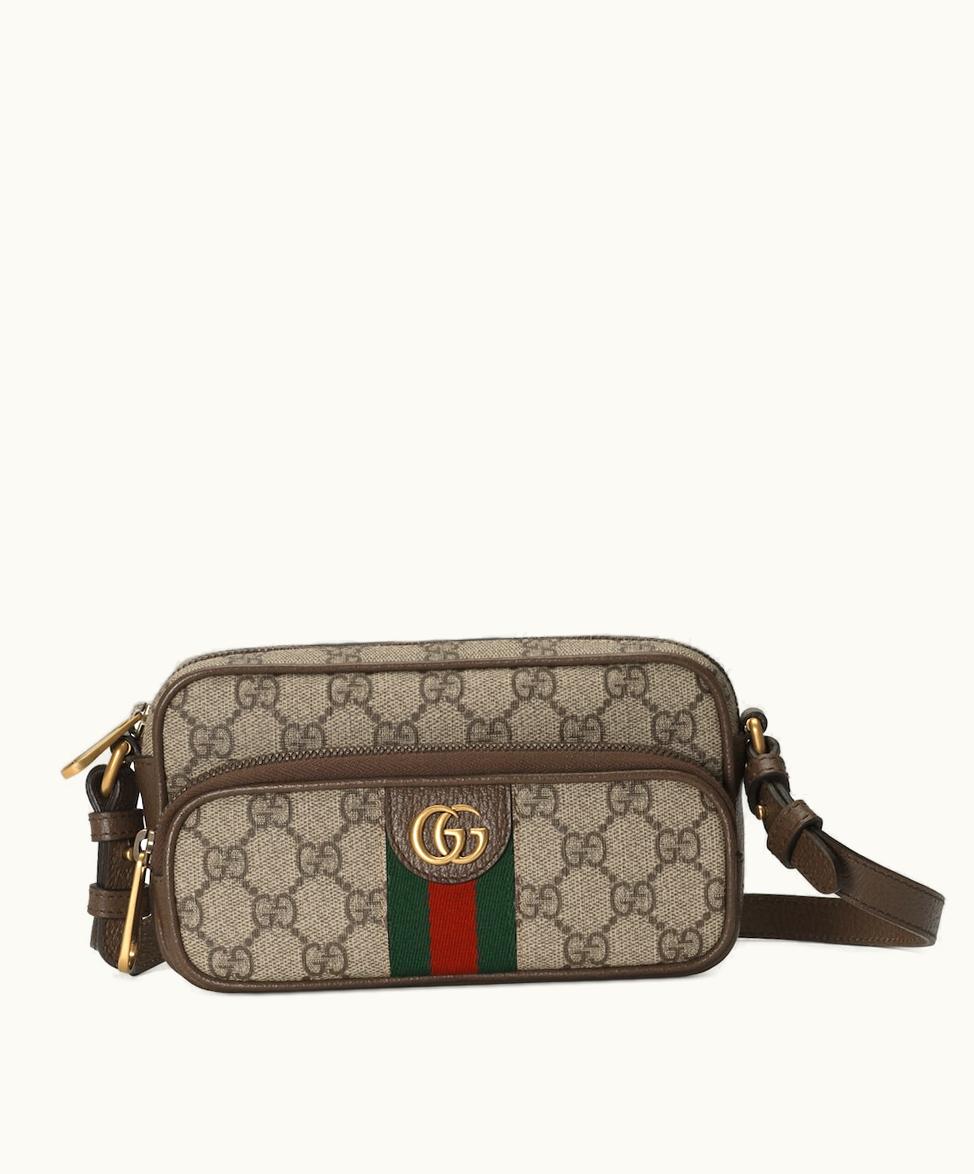 Gucci Gucci Ophidia Mini Bag Beige And Ebony Supreme 72255796IWT8745