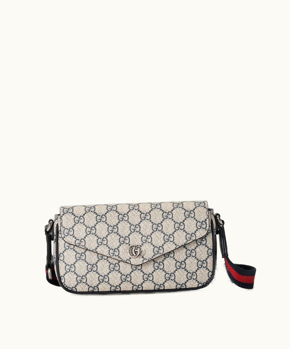 Gucci Gucci Ophidia Mini Bag Beige And Blue Supreme