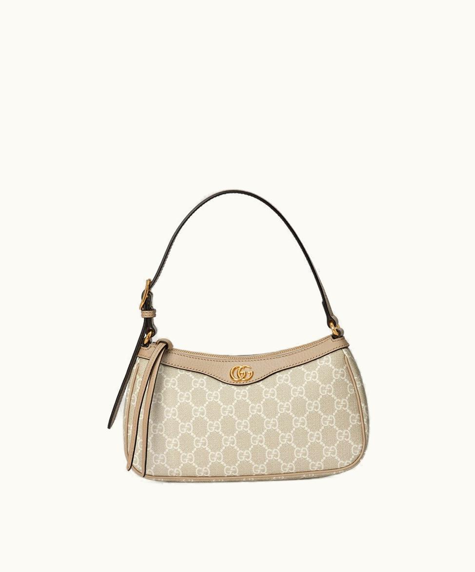 Gucci Gucci Ophidia Small Handbag Beige And White Supreme