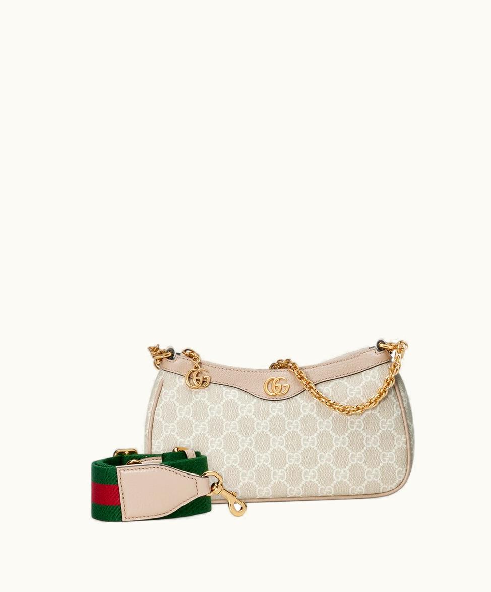 Gucci Gucci Ophidia GG Small Handbag Beige And White GG Supreme
