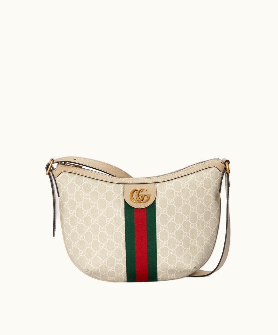 Gucci Gucci Ophidia GG Small Crossbody Bag Beige And White GG Supreme