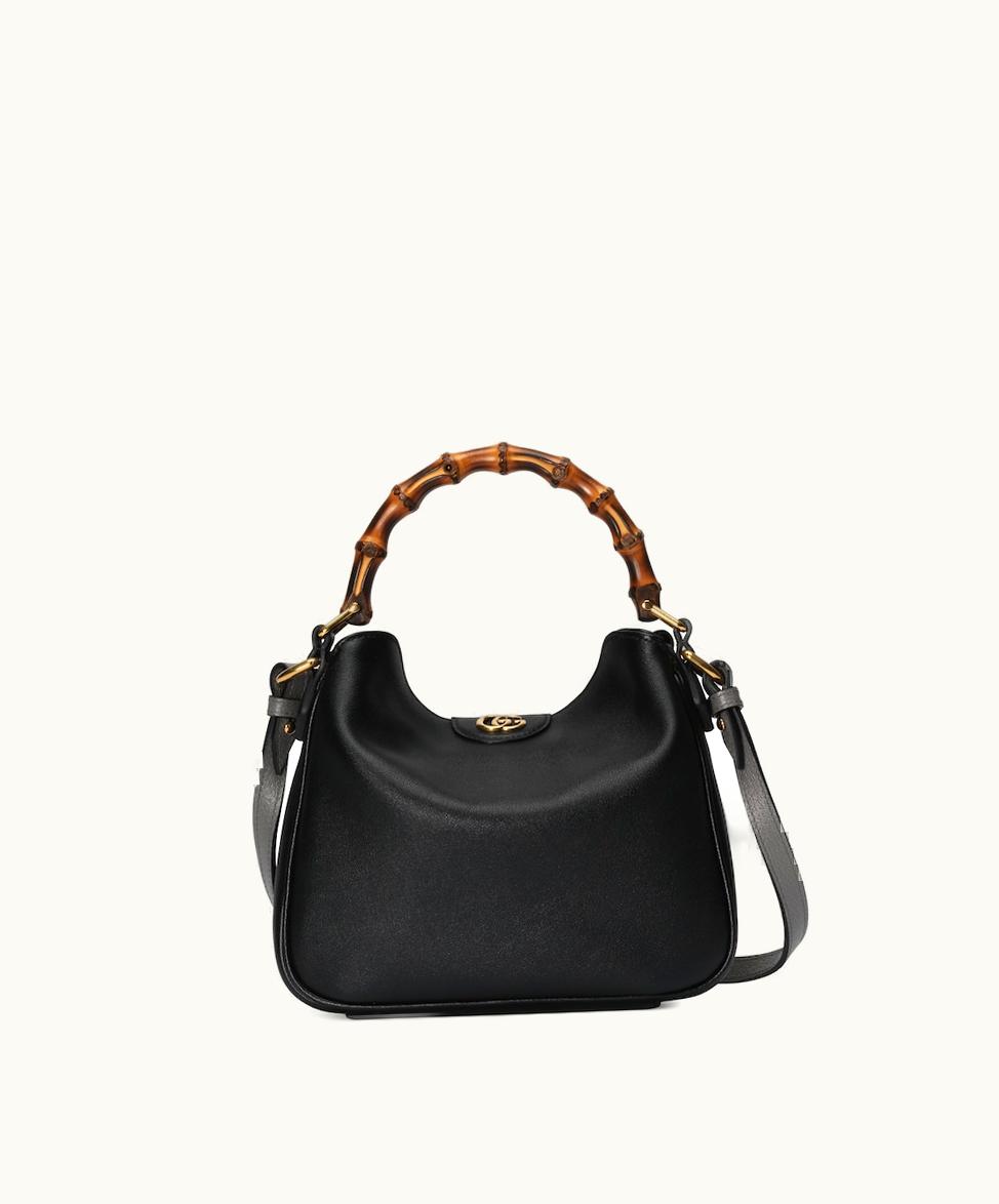Gucci Gucci Diana Small Shoulder Bag Black Leather