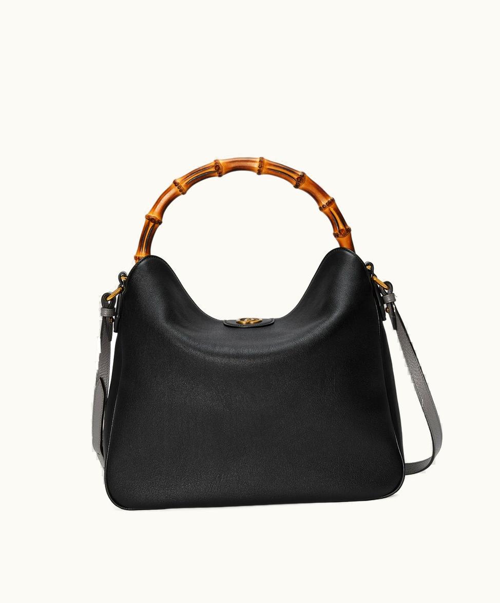 Gucci Gucci Diana Large Shoulder Bag Black Leather