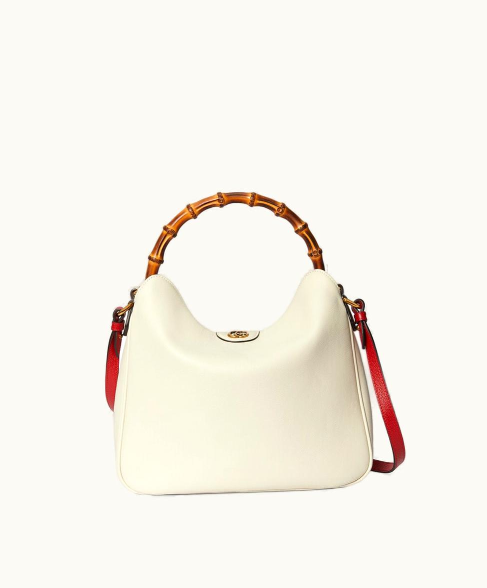 Gucci Gucci Diana Medium Shoulder Bag White Leather
