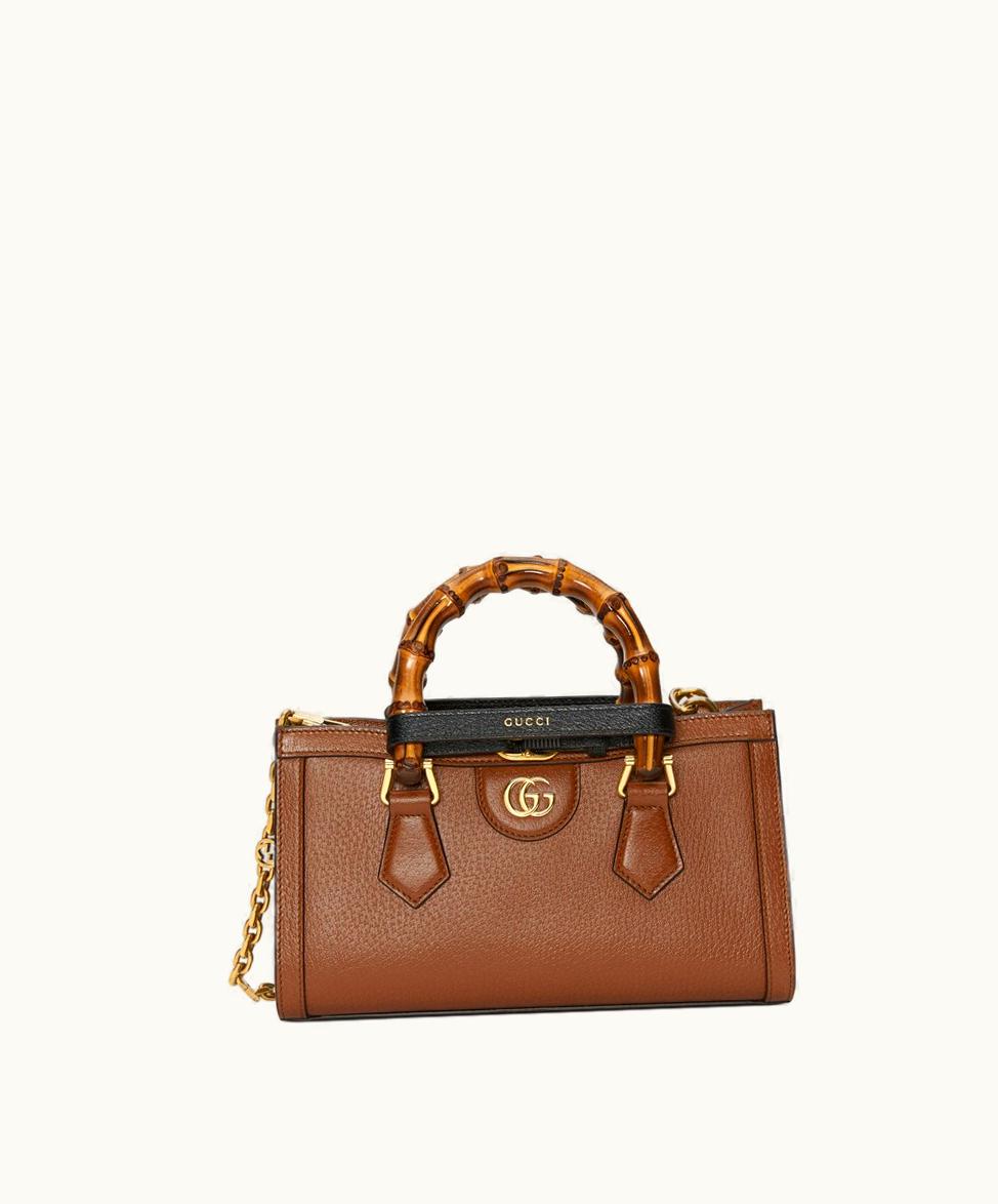 Gucci Gucci Diana Small Shoulder Bag Brown Leather