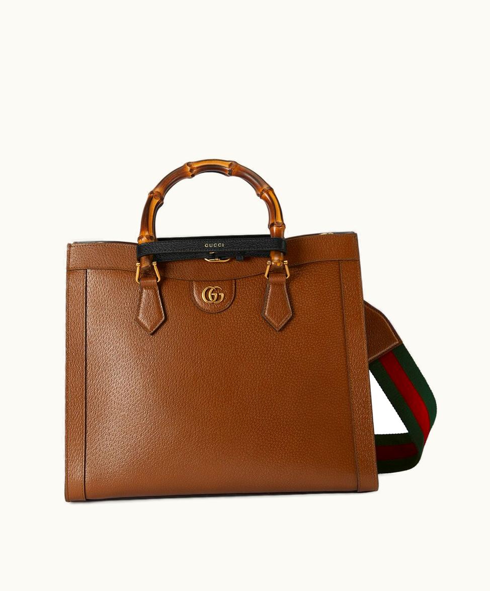 Gucci Gucci Diana Medium Tote Bag Cuir Leather Bamboo Transformation
