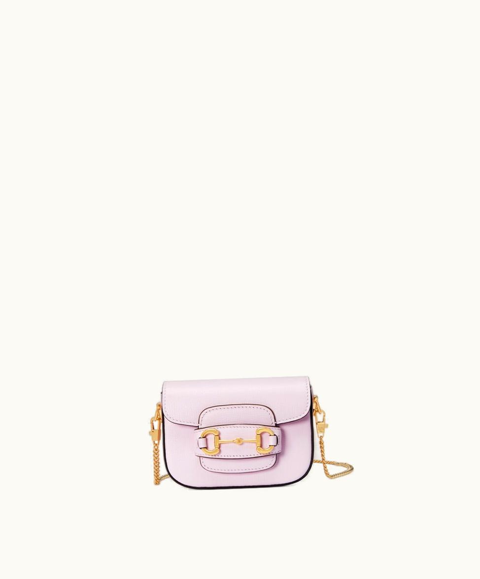 Gucci Gucci Horsebit 1955 Super Mini Bag Light Pink Leather