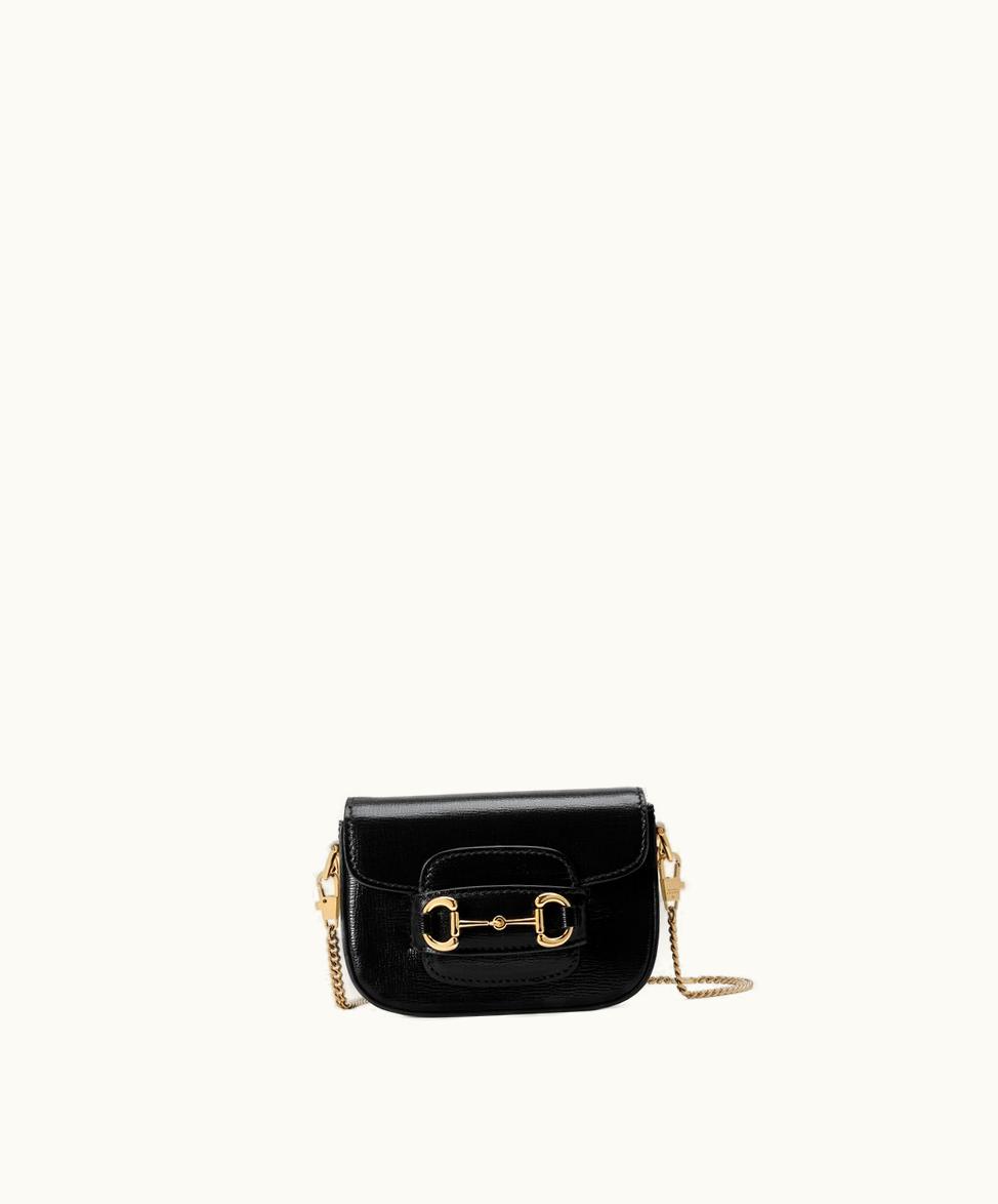Gucci Gucci Horsebit 1955 Super Mini Bag Black Leather