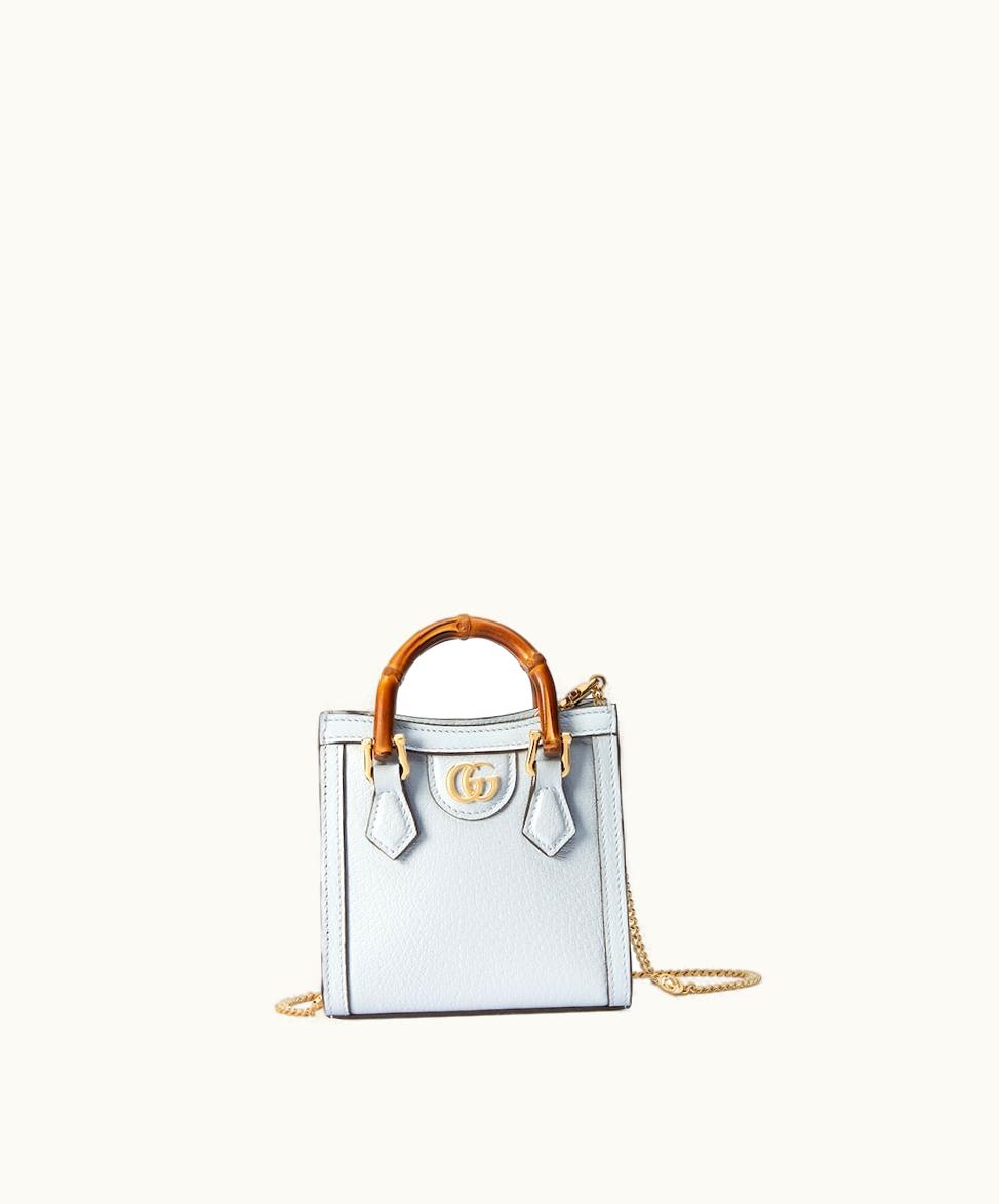 Gucci Gucci Diana Super Mini Bag Light Blue Leather