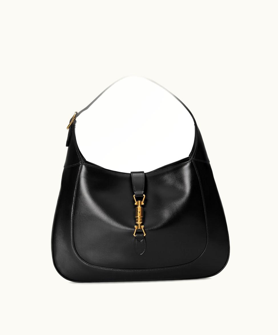Gucci Gucci Jackie 1961 Medium Shoulder Bag Black Leather