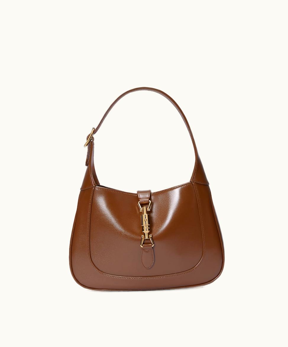 Gucci Gucci Jackie 1961 Small Shoulder Bag Brown Leather