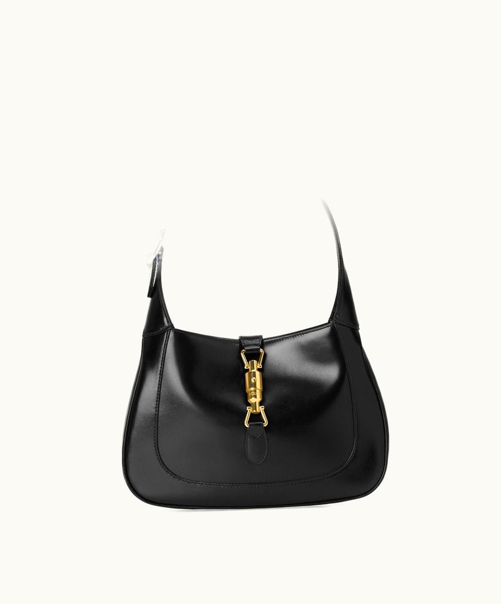 Gucci Gucci Jackie 1961 Small Shoulder Bag Black Leather