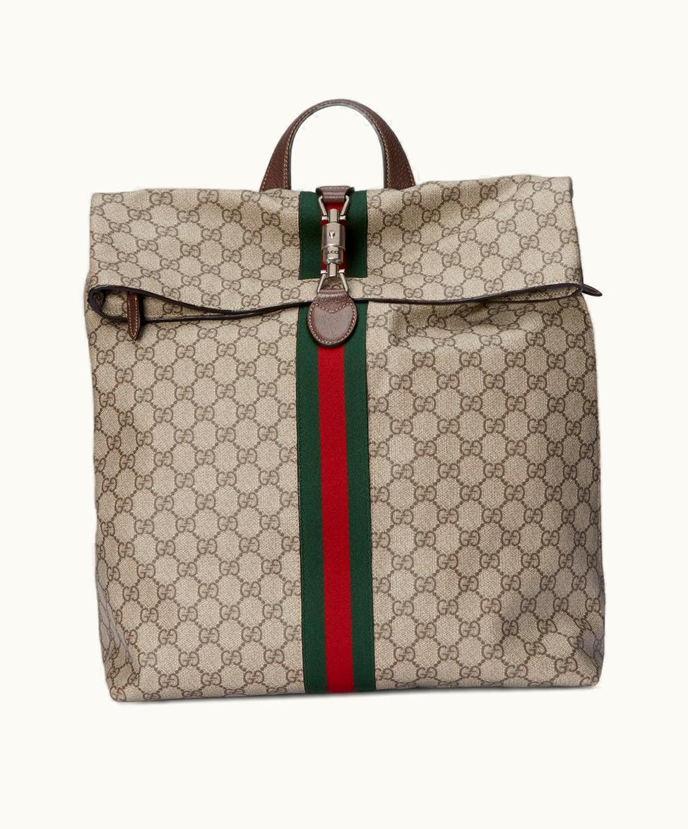Gucci Gucci Jackie 1961 GG Backpack Beige And Ebony GG Supreme