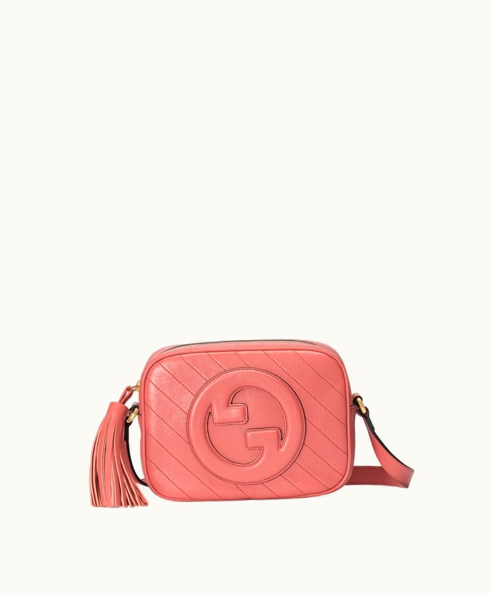 Gucci Gucci Blondie Small Shoulder Bag Pink Leather