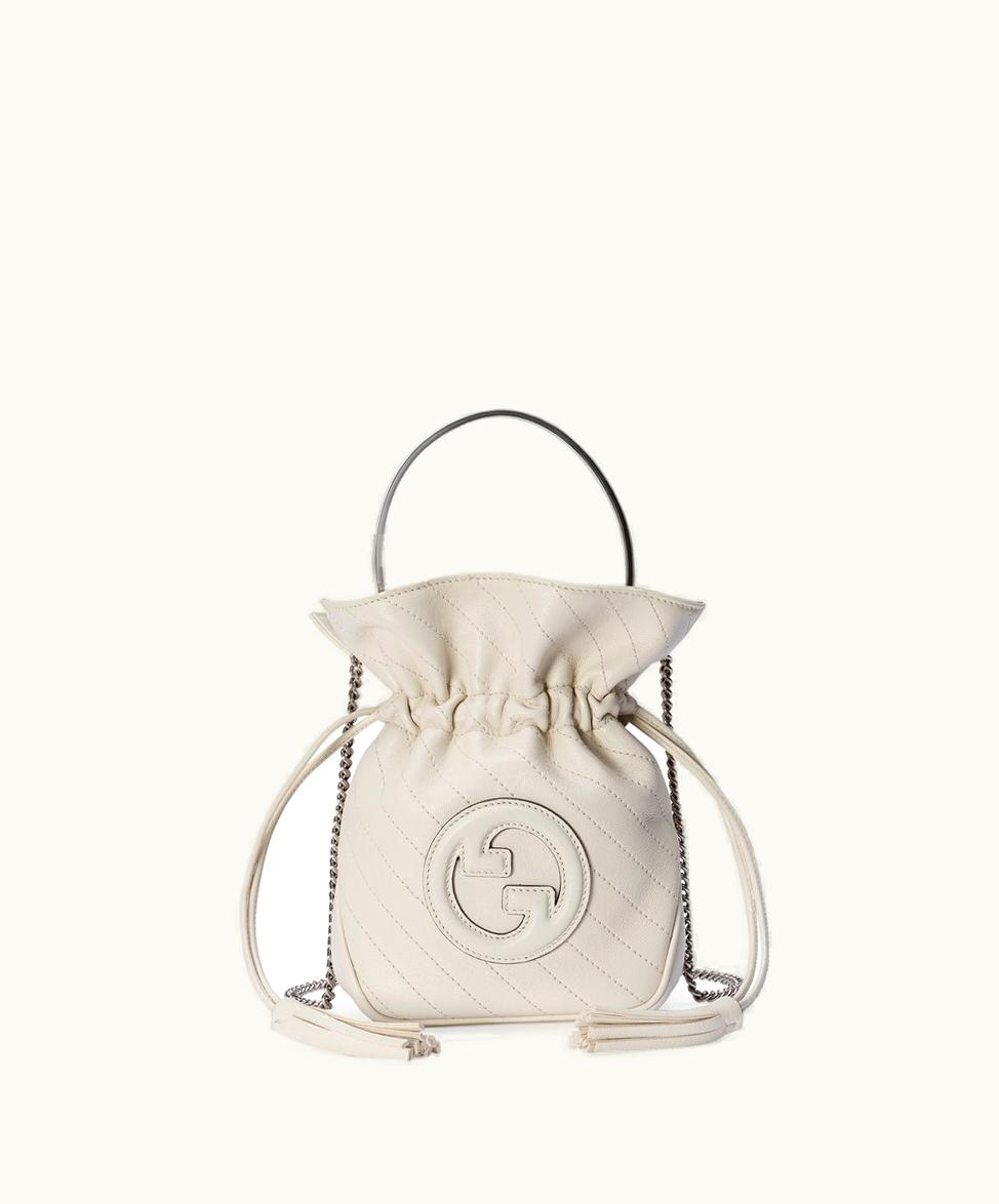 Gucci Gucci Blondie Mini Bucket Bag White Leather