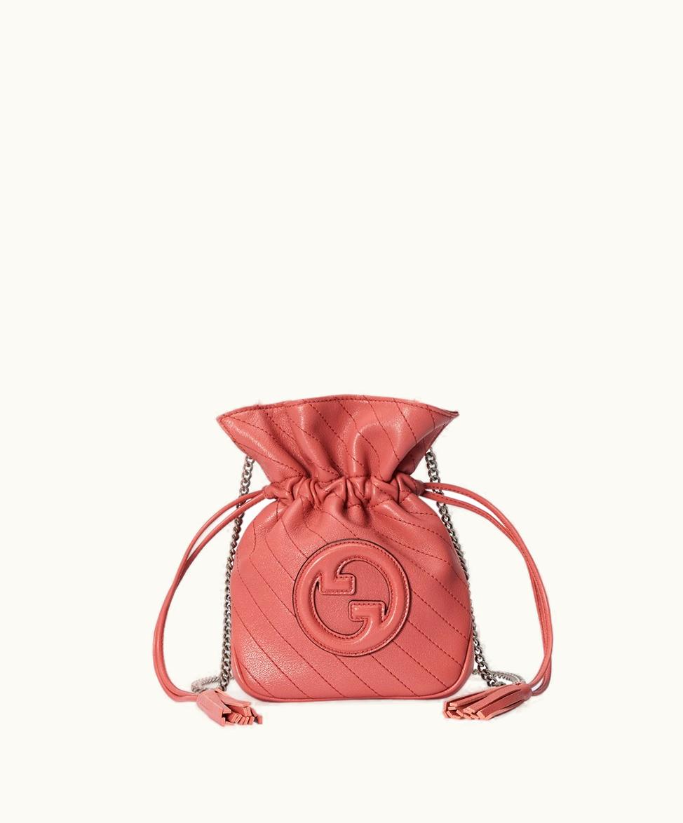 Gucci Gucci Blondie Mini Bucket Bag Pink Leather