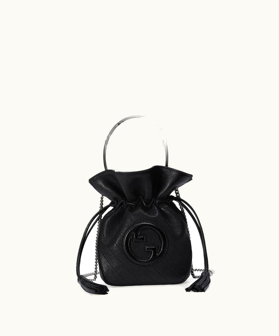 Gucci Gucci Blondie Mini Bucket Bag Black Leather