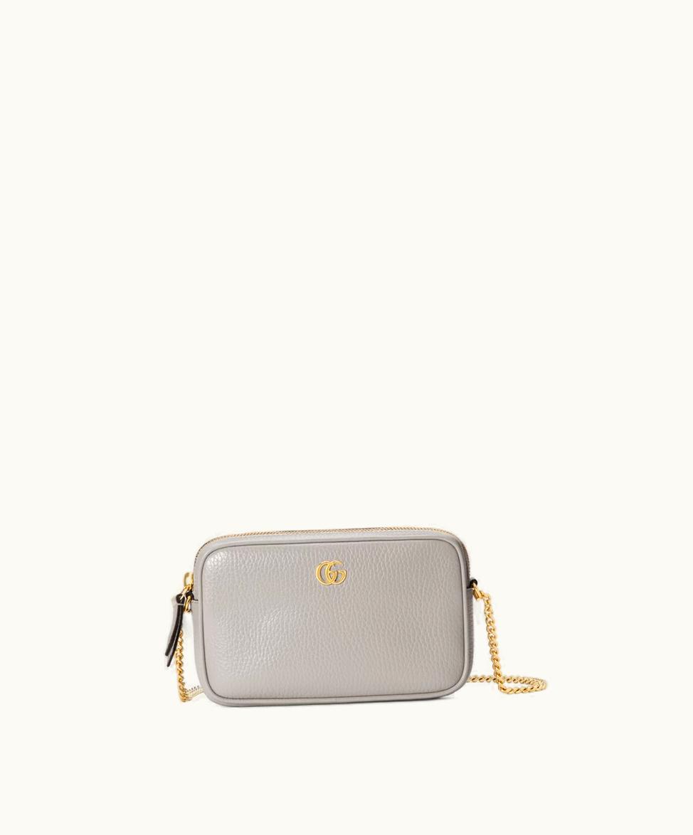Gucci Gucci GG Marmont Super Mini Shoulder Bag Grey Leather