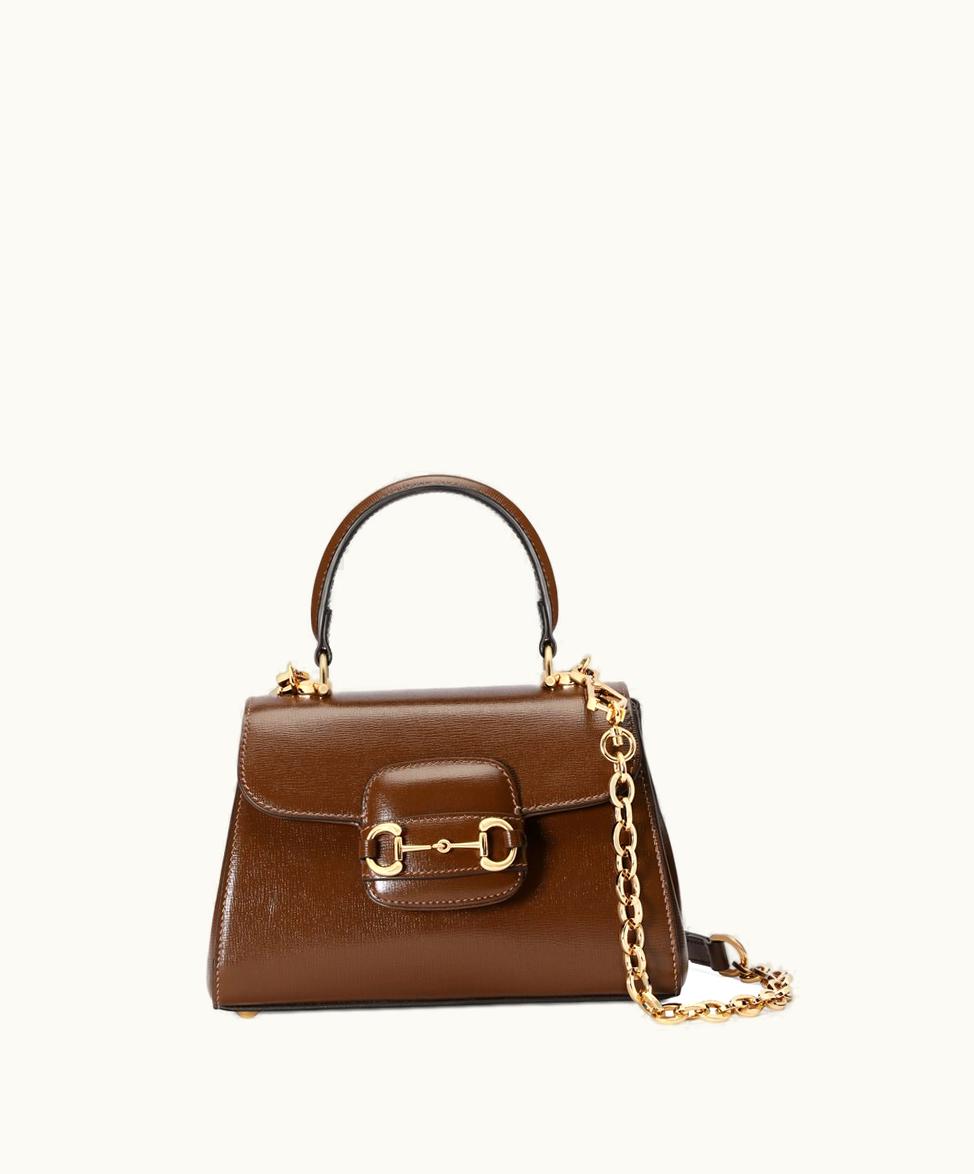 Gucci Gucci Horsebit 1955 Mini Bag Light Brown Leather