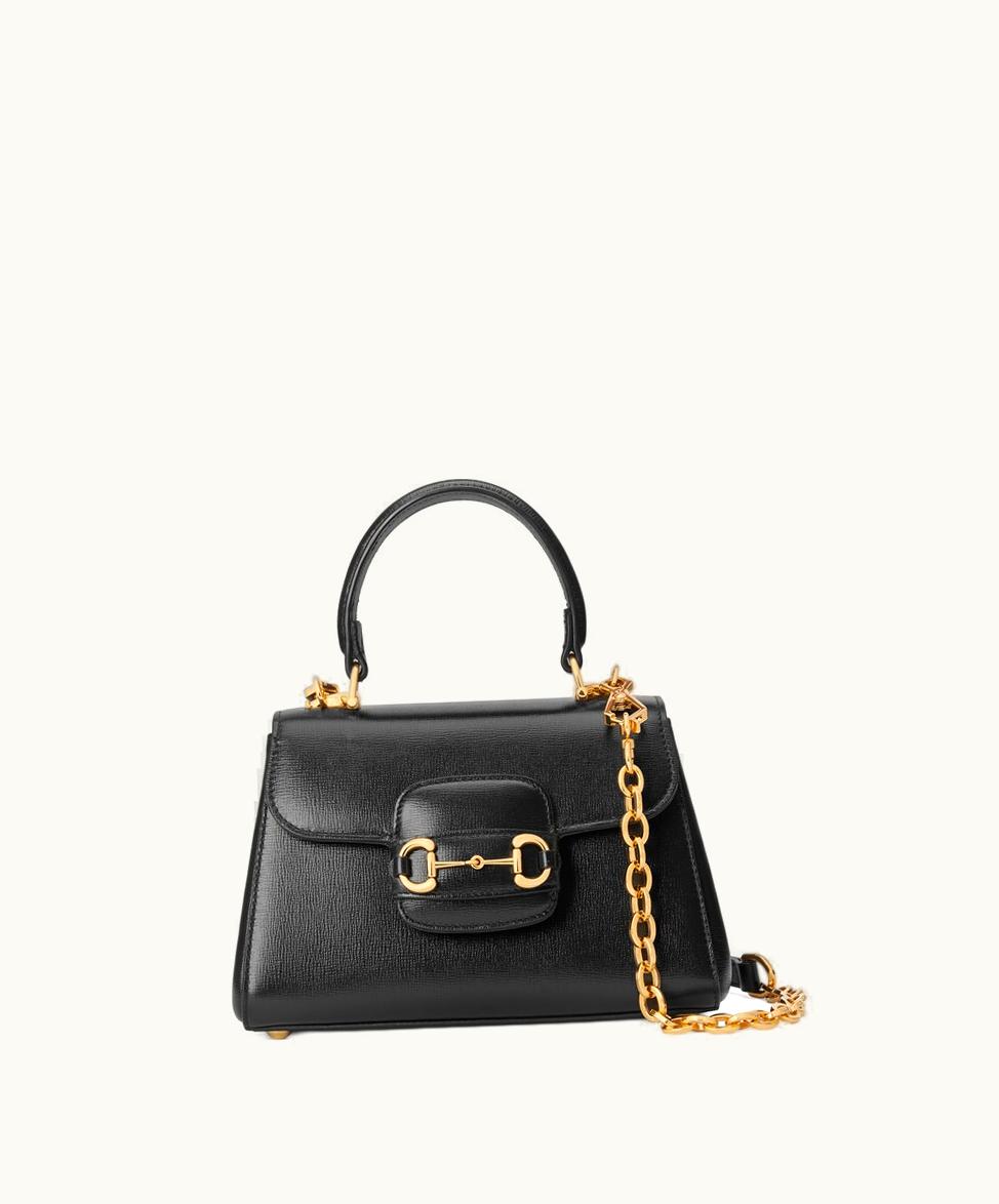 Gucci Gucci Horsebit 1955 Mini Bag Black Leather 703848AAA7G1000