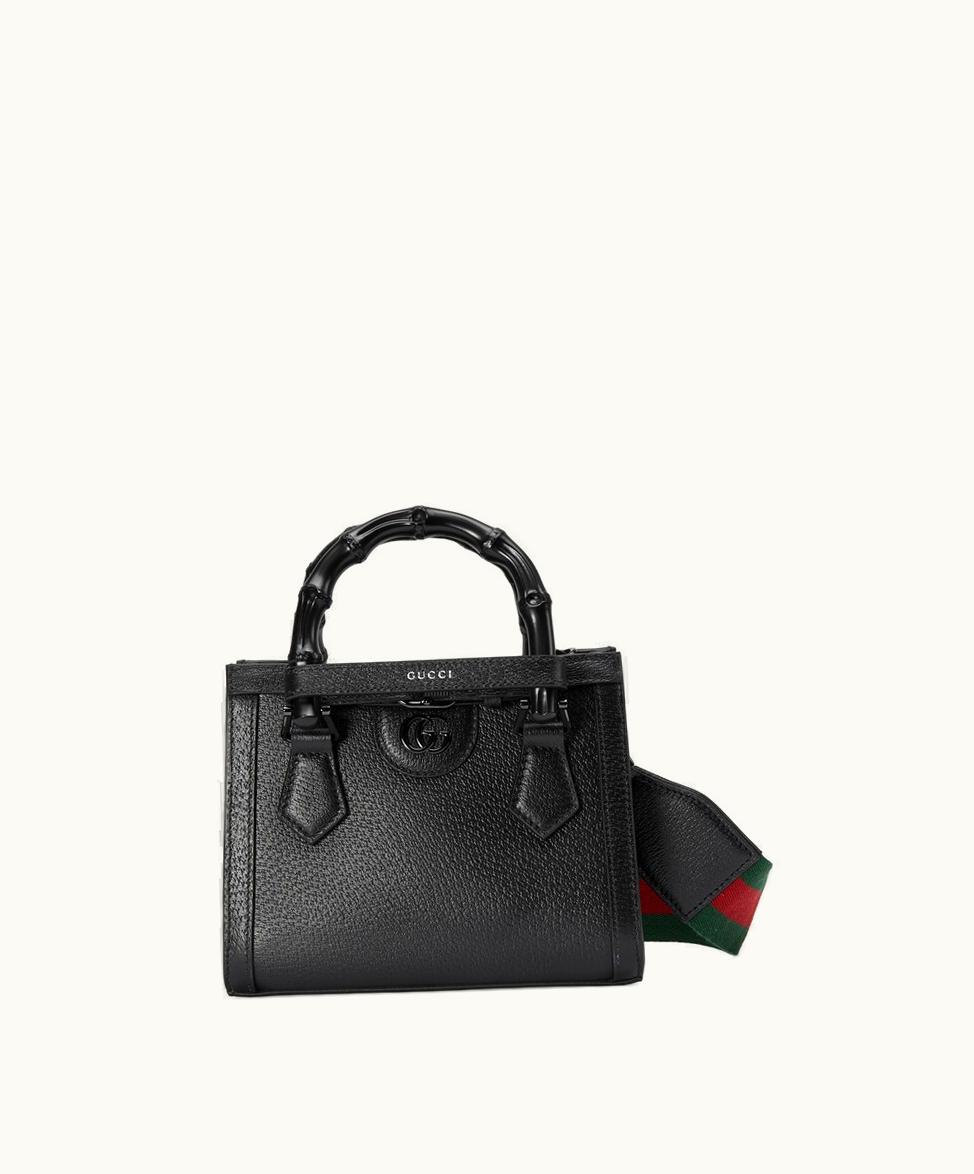 Gucci Gucci Diana Mini Tote Bag Blue Leather