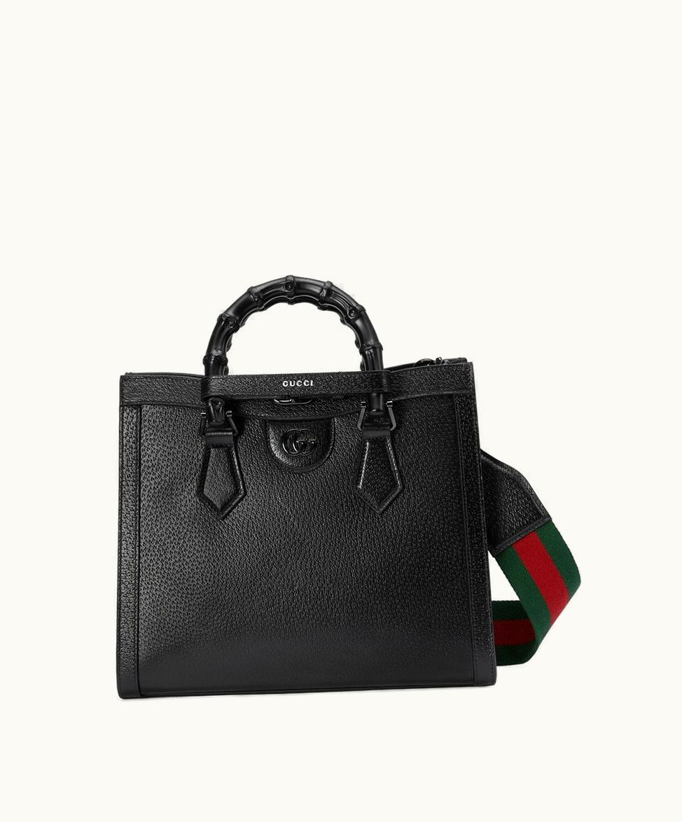 Gucci Gucci Diana Small Tote Bag Black Leather 702721AAA5Y1060