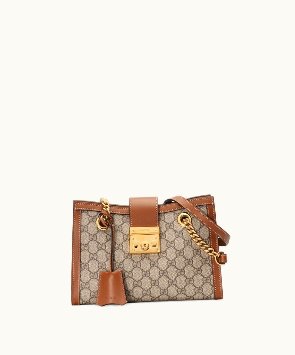 Gucci Gucci Padlock Small GG Shoulder Bag GG Supreme Keylock Edition Black