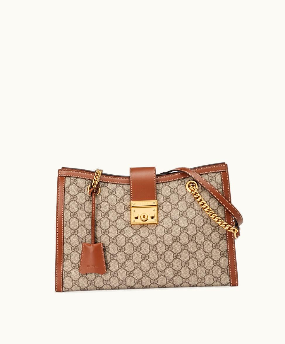 Gucci Gucci Padlock Medium GG Shoulder Bag GG Supreme Canvas