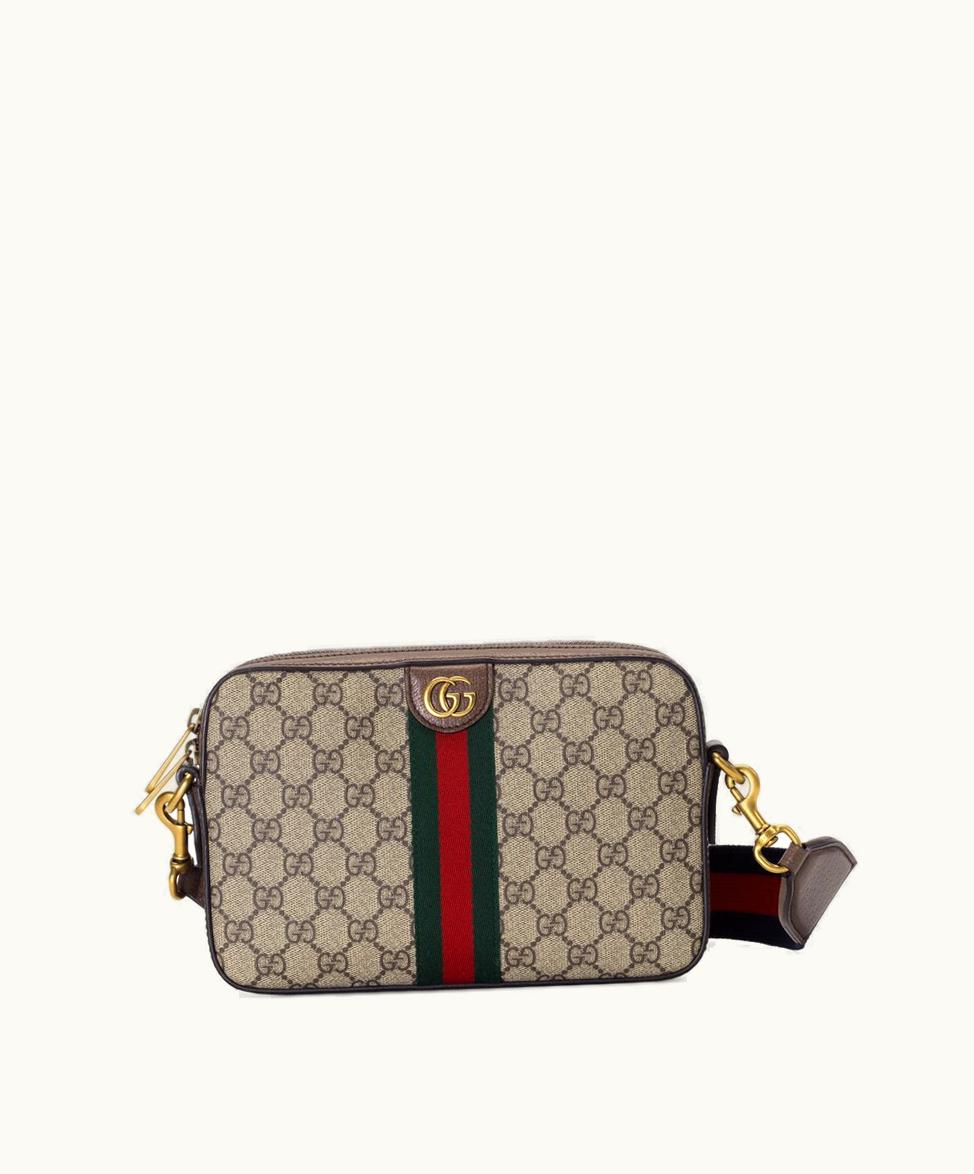 Gucci Gucci Ophidia GG Supreme Crossbody Bag Beige And Ebony