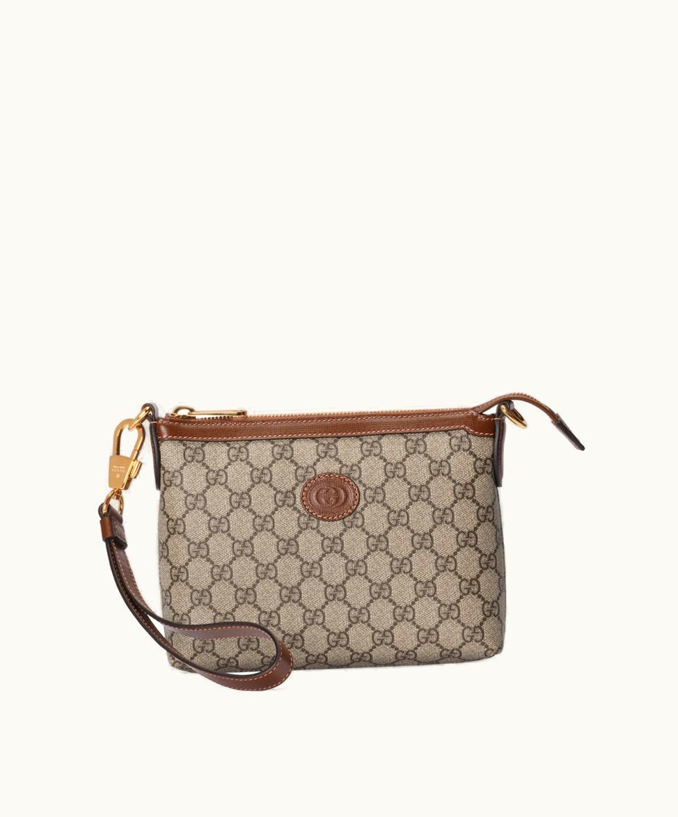 Gucci Gucci Interlocking G Beige And Ebony Supreme Messenger Bag